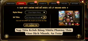 nạp tiền kclub