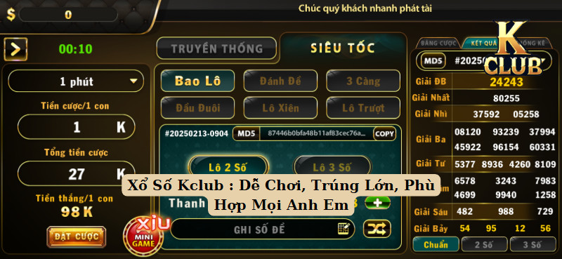 xổ số kclub