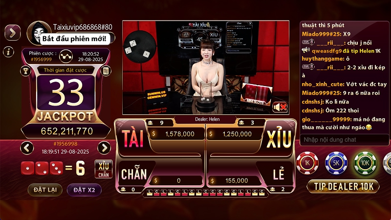 Live Casino HD88 sống động với dealer thật 100%